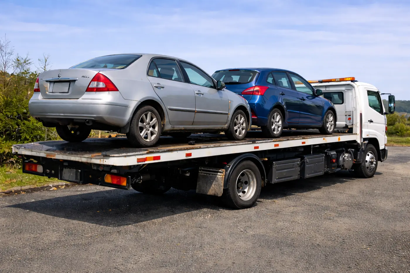 Cash For Cars Nelson tow truck collecting cars from sellers moving out of the region